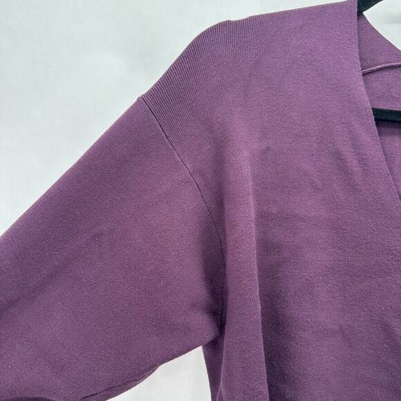 URBAN RESEARCH DOORS V-Neck Sweater Size S‎ Purple Preppy Tight Knit City Japan - Picture 2 of 8